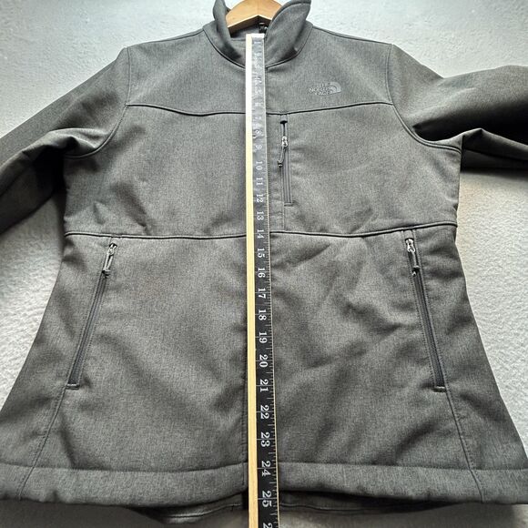 The North Face Softshell Jacket Womens Large Gray Fleece Lined Full Zip - Picture 8 of 15